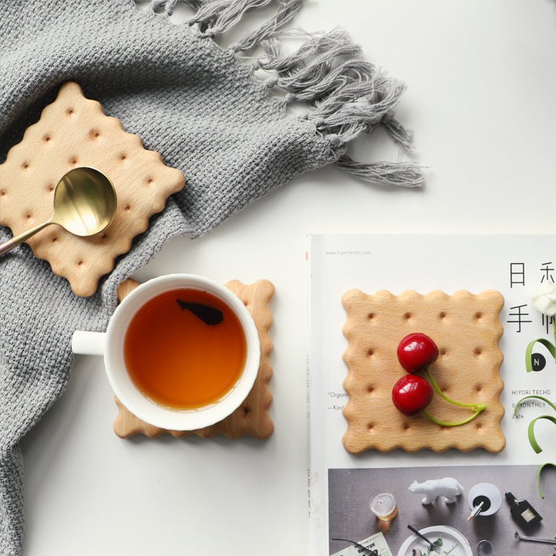 Coaster Solid Wood - Biscuit - My Barista Coffee