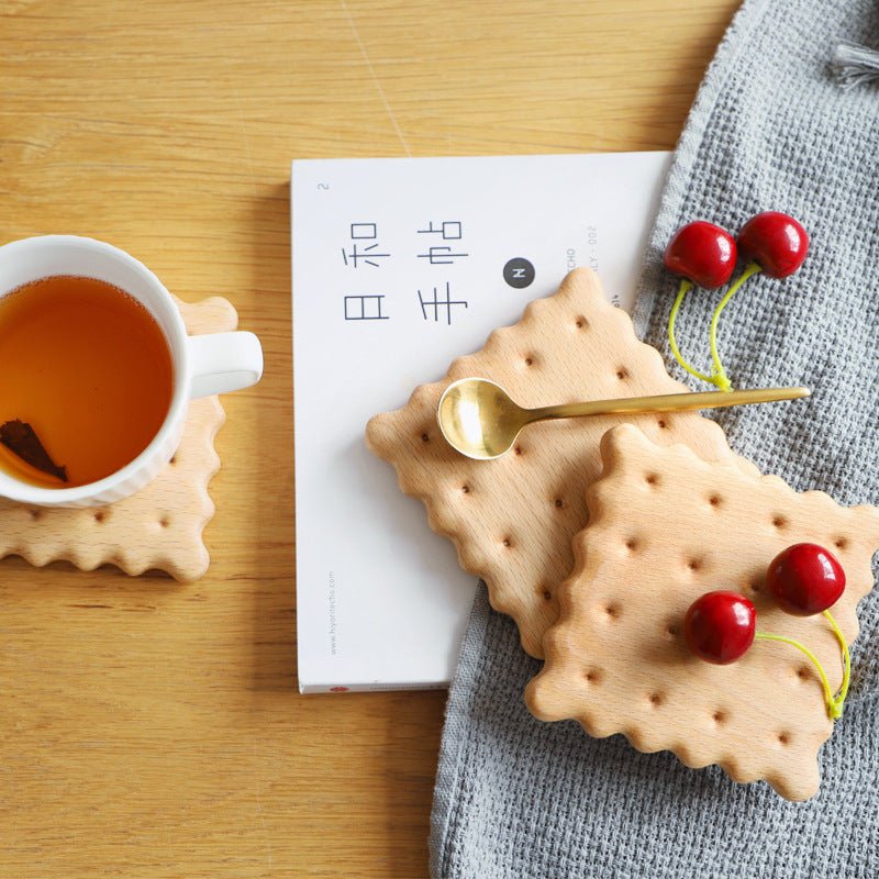 Coaster Solid Wood - Biscuit - My Barista Coffee