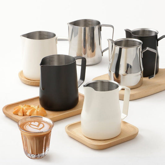 Double Scale Milk Frothing Pot Milking Jar Coffee Pulling Cup - My Barista Coffee