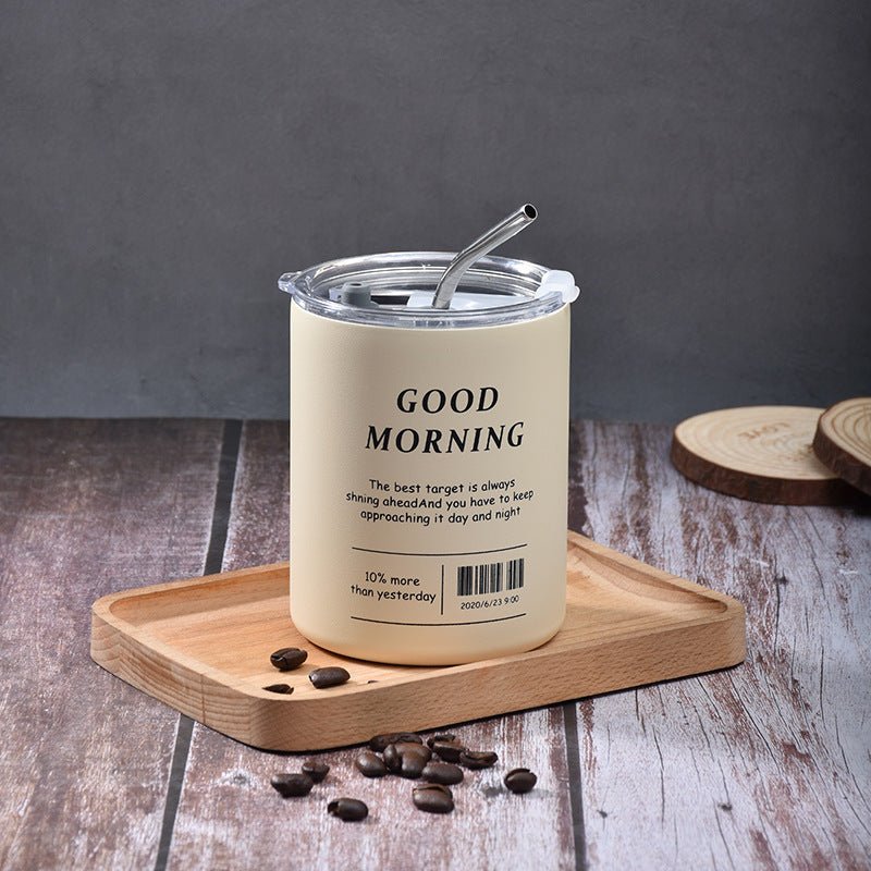 Double Stainless Steel Thermal Insulation with straw - My Barista Coffee