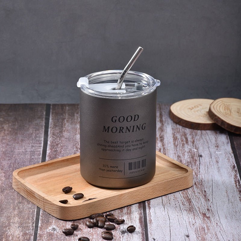 Double Stainless Steel Thermal Insulation with straw - My Barista Coffee