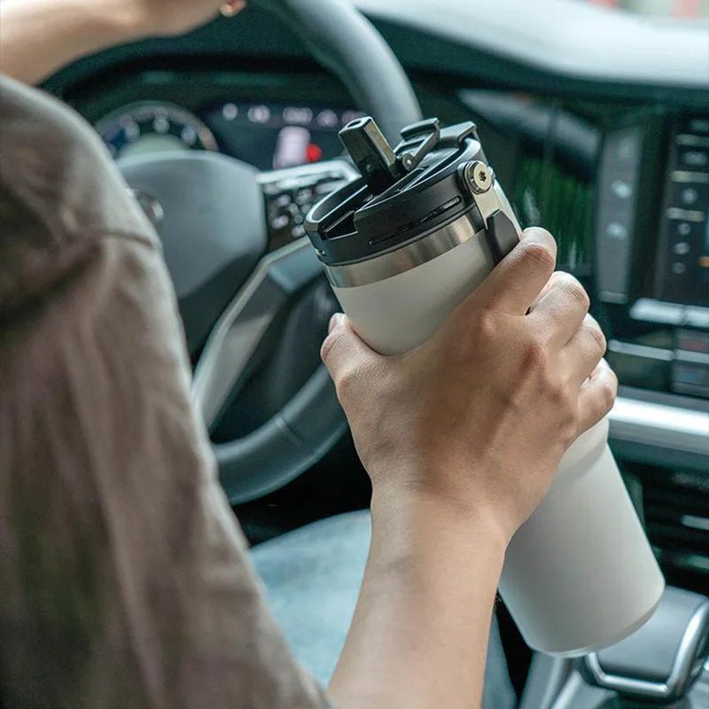 Large capacity portable insulated cup car mounted coffee cup 304 stainless steel - My Barista Coffee