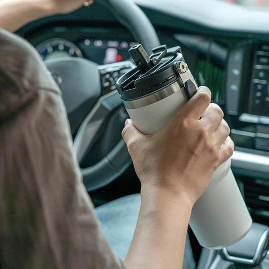 Large capacity portable insulated cup car mounted coffee cup 304 stainless steel - My Barista Coffee