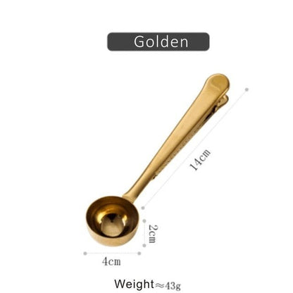 Stainless Steel Coffee Scoop With Clip - My Barista Coffee