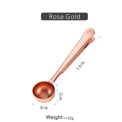 Stainless Steel Coffee Scoop With Clip - My Barista Coffee
