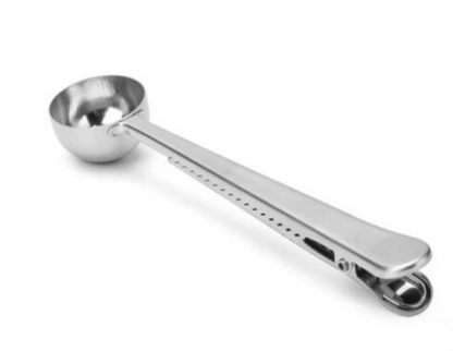 Stainless Steel Coffee Scoop With Clip - My Barista Coffee