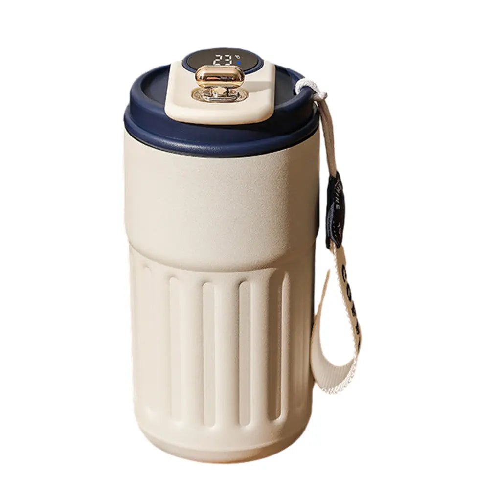Vacuum Insulated Travel Mug Portable Stainless Steel Insulated Cup LED Display Temperature Thermos Bottle Car Mounted Coffee Cup - My Barista Coffee
