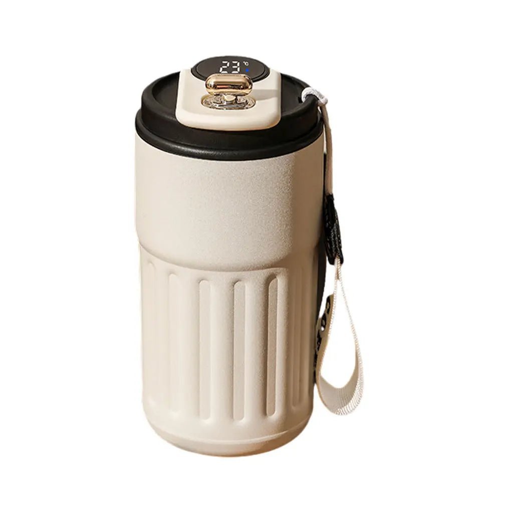 Vacuum Insulated Travel Mug Portable Stainless Steel Insulated Cup LED Display Temperature Thermos Bottle Car Mounted Coffee Cup - My Barista Coffee