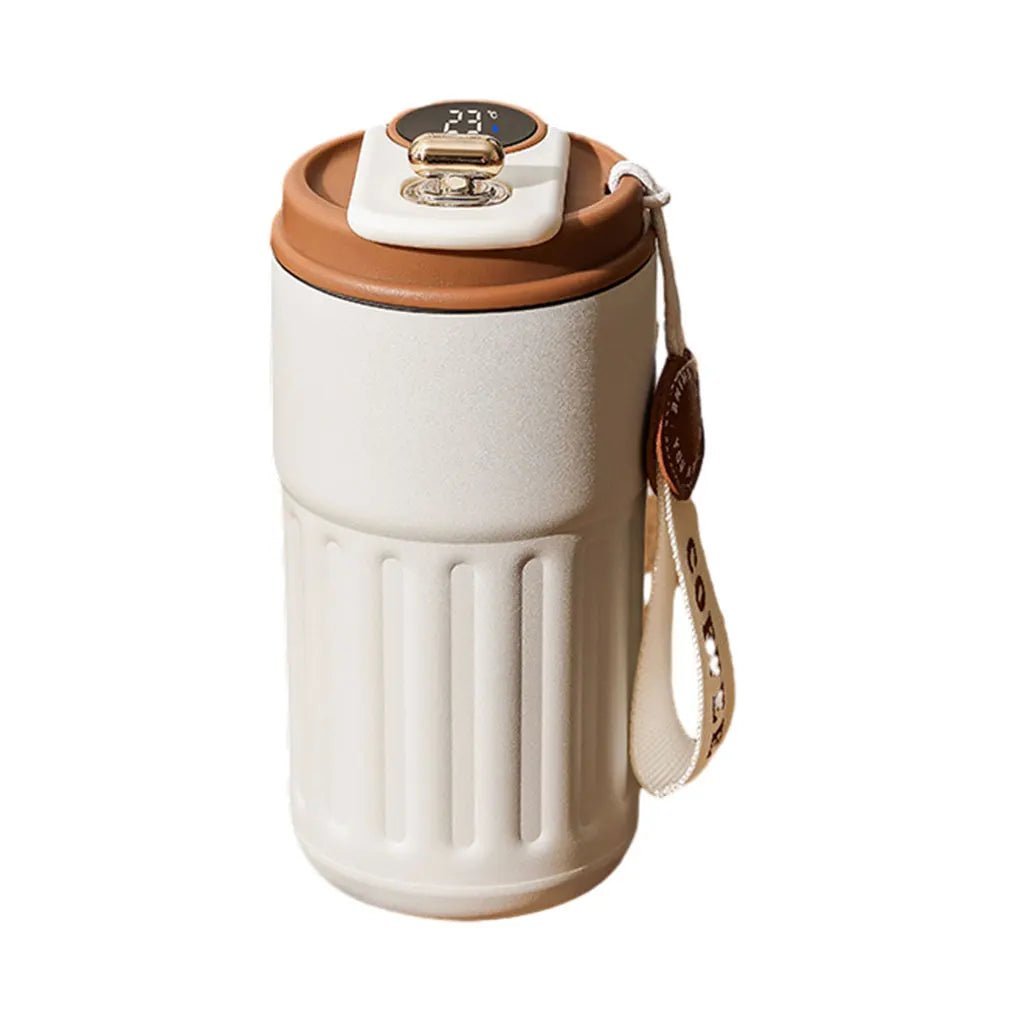 Vacuum Insulated Travel Mug Portable Stainless Steel Insulated Cup LED Display Temperature Thermos Bottle Car Mounted Coffee Cup - My Barista Coffee