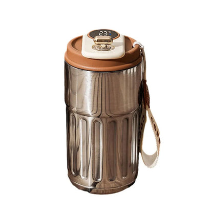 Vacuum Insulated Travel Mug Portable Stainless Steel Insulated Cup LED Display Temperature Thermos Bottle Car Mounted Coffee Cup - My Barista Coffee