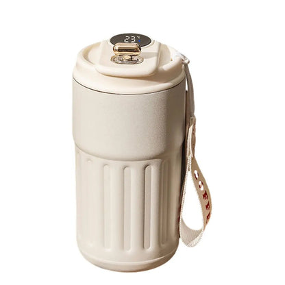 Vacuum Insulated Travel Mug Portable Stainless Steel Insulated Cup LED Display Temperature Thermos Bottle Car Mounted Coffee Cup - My Barista Coffee