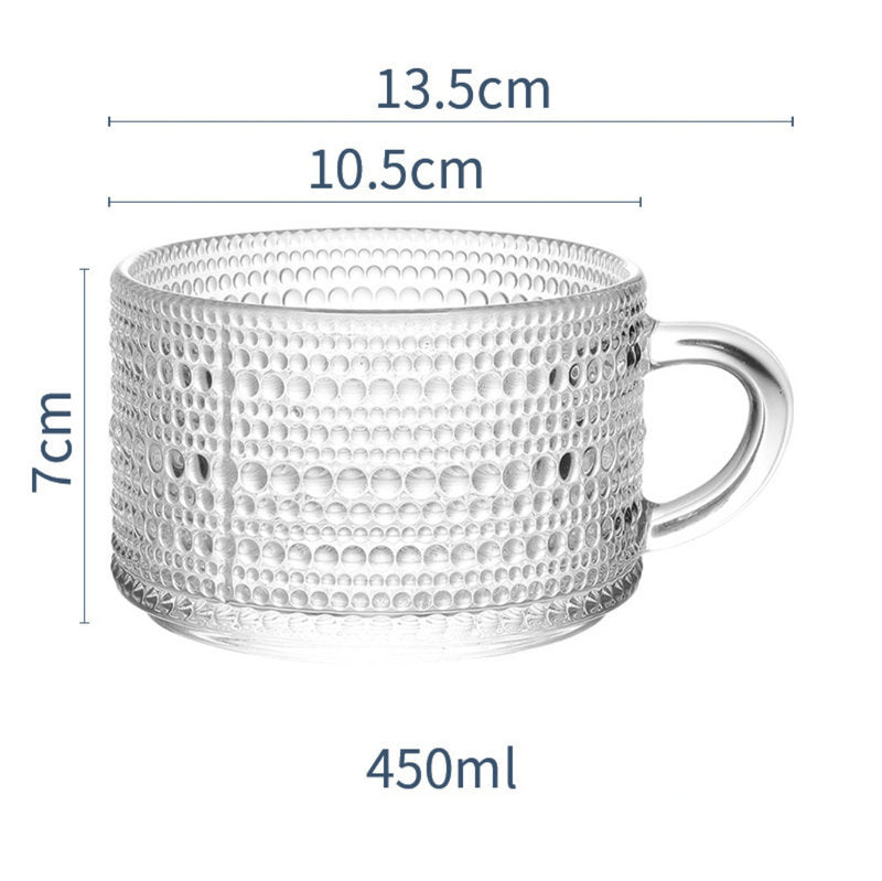 Vintage Embossed Glass Coffee Cup - My Barista Coffee