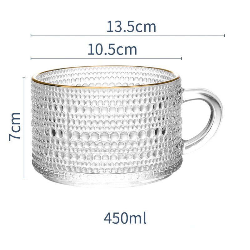 Vintage Embossed Glass Coffee Cup - My Barista Coffee