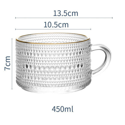 Vintage Embossed Glass Coffee Cup - My Barista Coffee